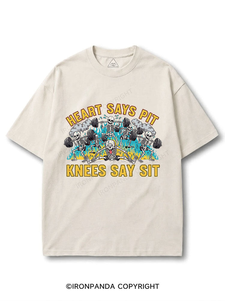 Heart Says Pit, Knees Say Sit Funny COTTON PUMP COVER
