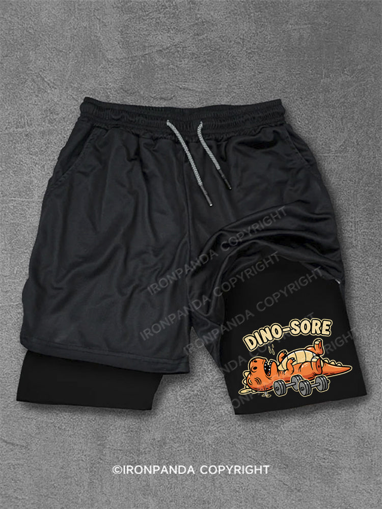 Dino-Sore Lifter Workout Performance Training Shorts