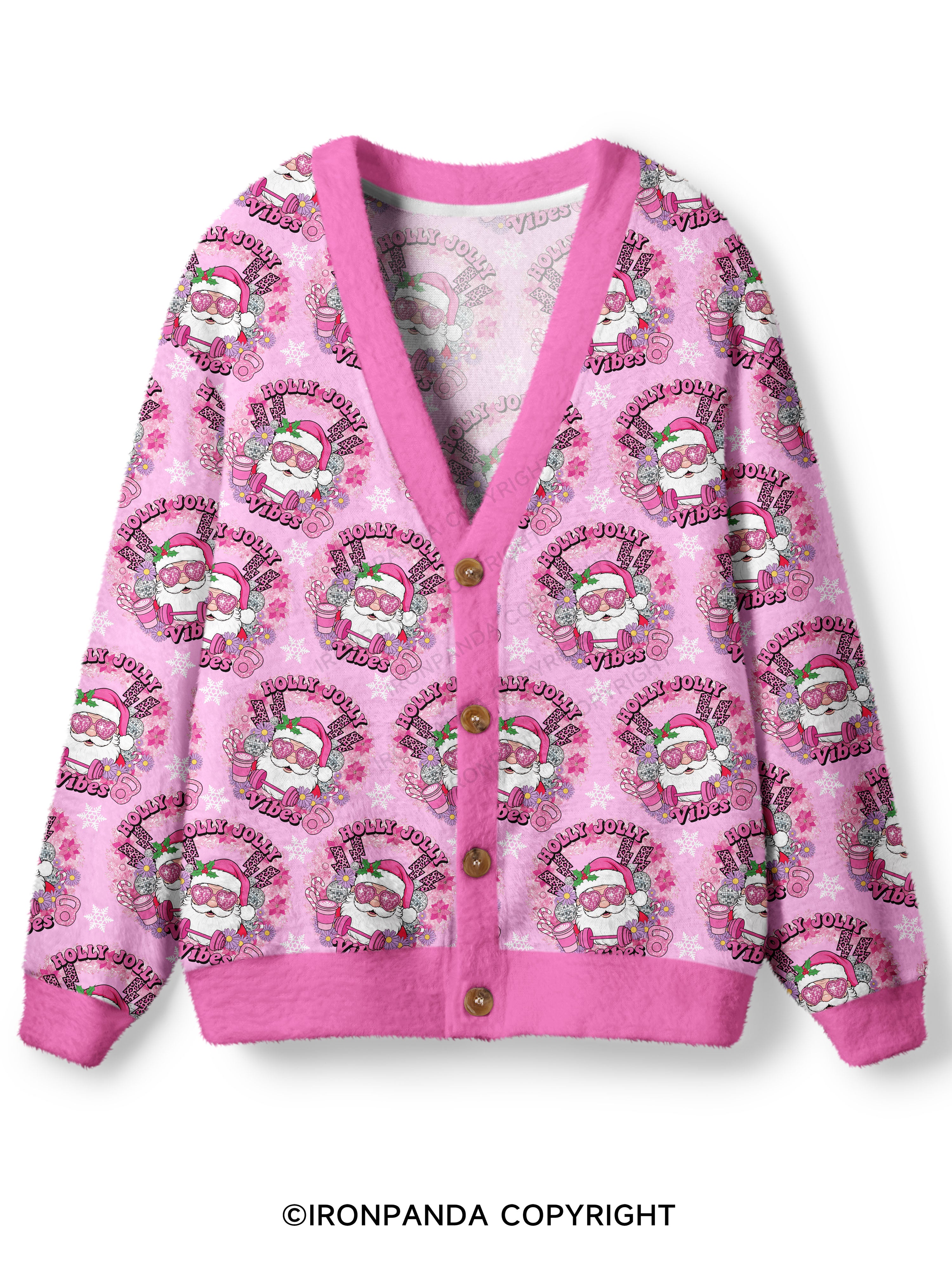 HOLLY JOLLY Vibes Ugly Cardigan Sweater