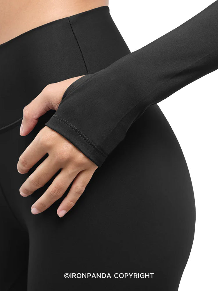 Square Neck Long Sleeve Yoga Top
