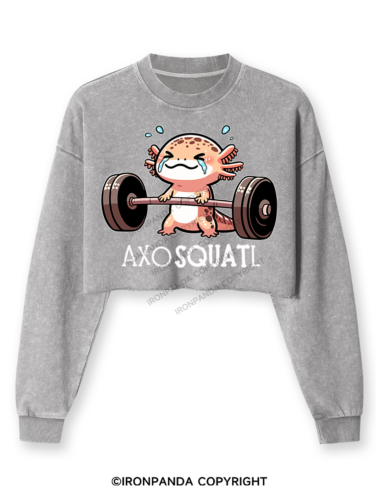 AXOSQUATL Washed Long-Sleeve Crop Top