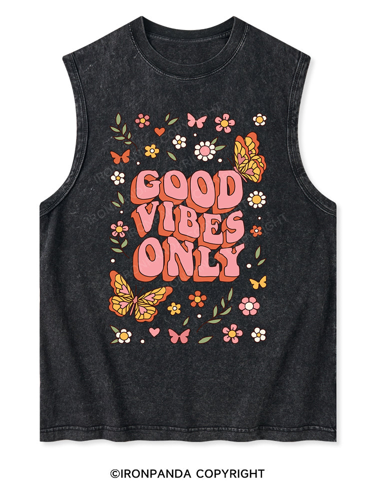 GOOD VIBES ONLY Washed Tank
