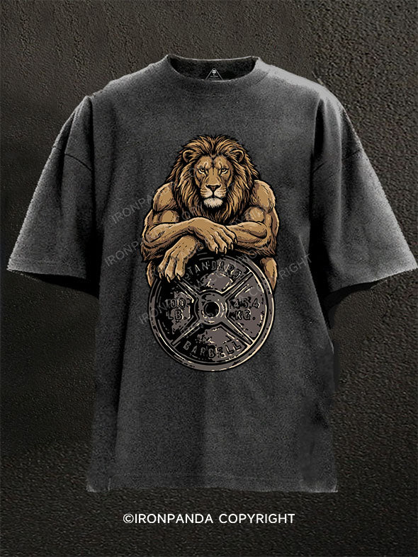 iron lion Washed Gym Shirt