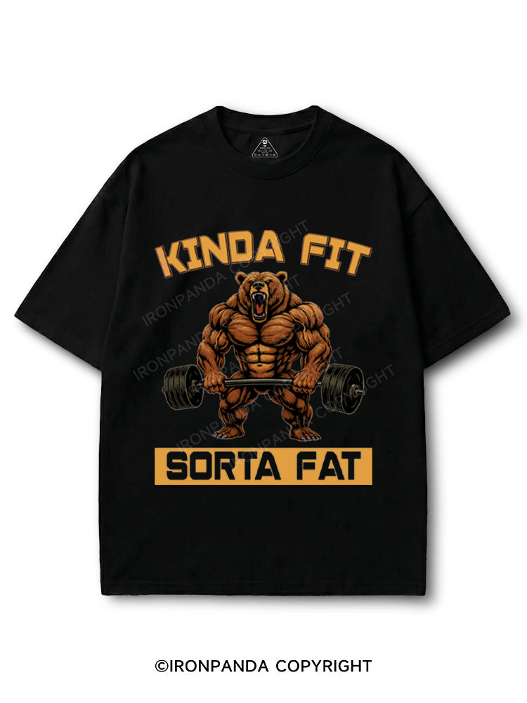 Kinda Fit Sorta Fat Funny Gym Bear COTTON PUMP COVER