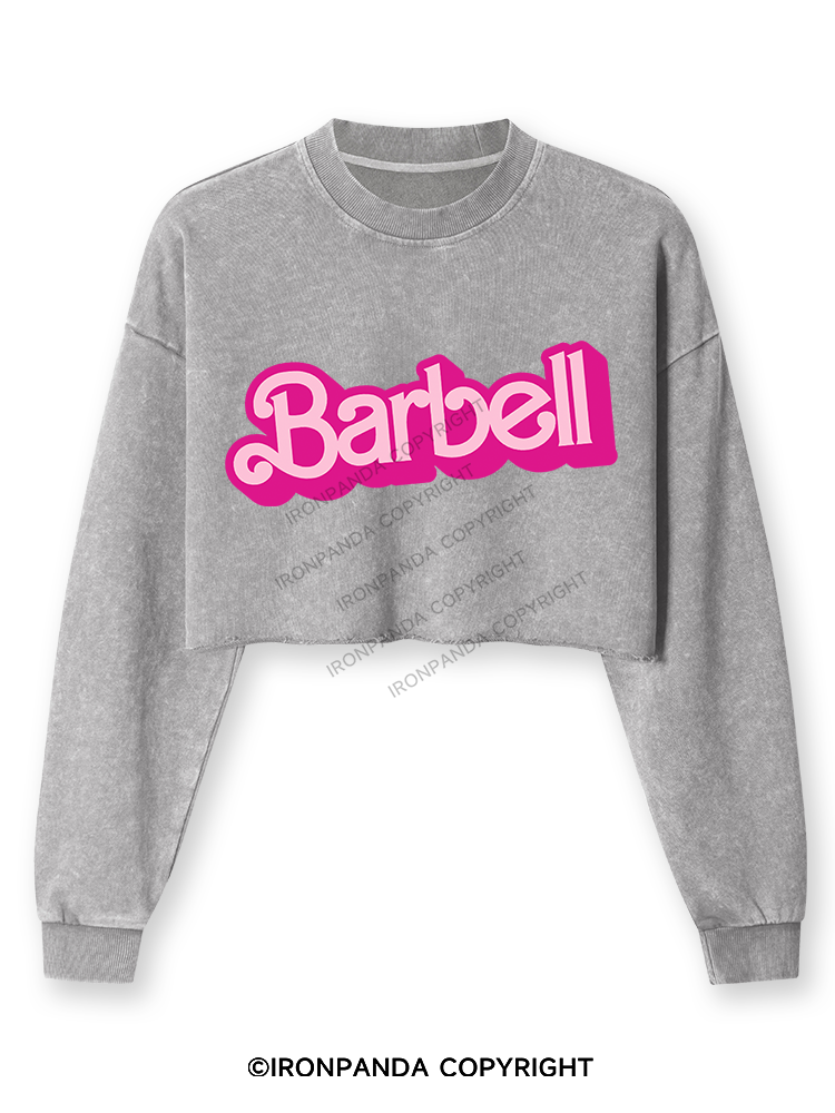 Barbell Washed Long-Sleeve Crop Top