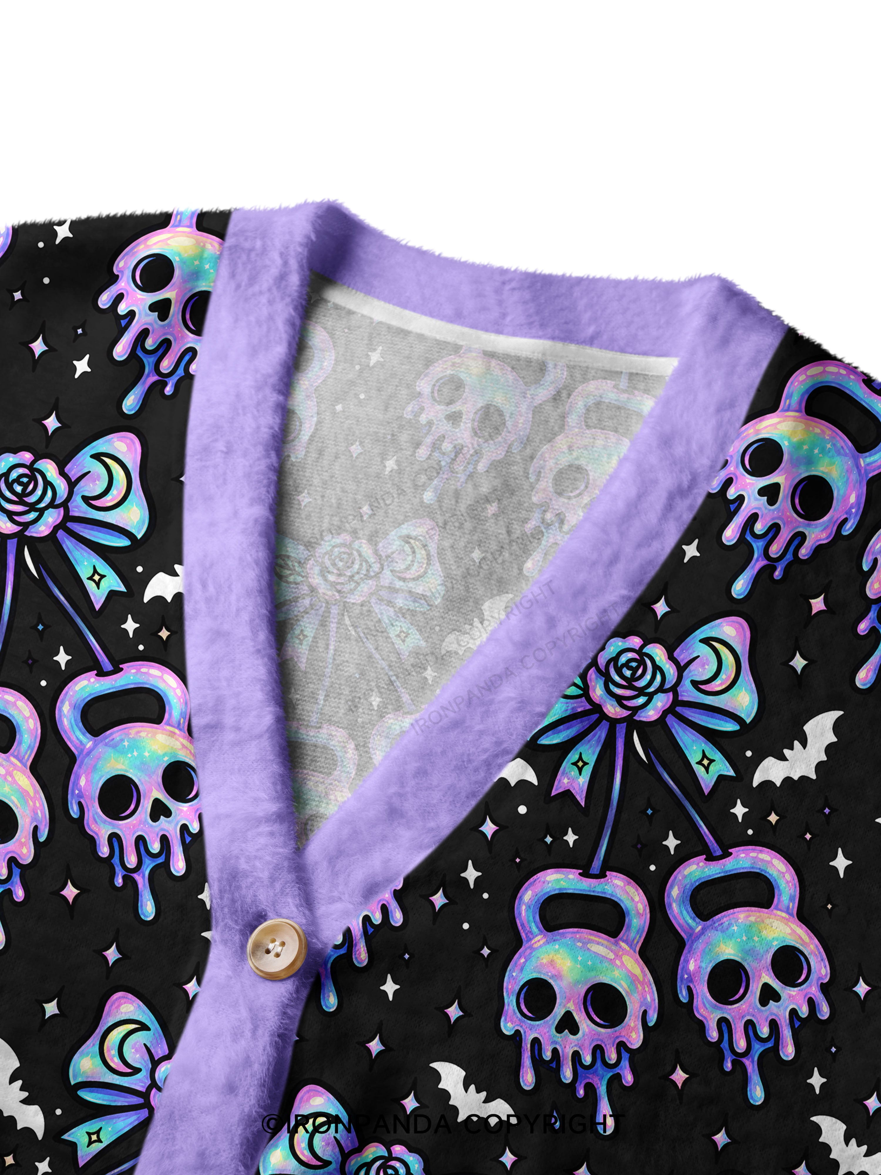 GHOST DRIP KETTLEBELLS Crop Ugly Cardigan Sweater