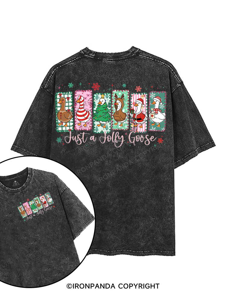 JUST A JOLLY GOOSE printed Gym Shirt