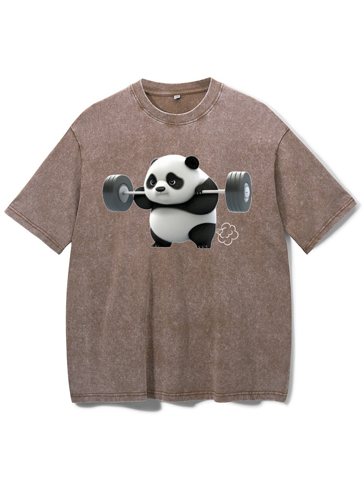 Gym Panda Power Fart Washed Gym Shirt