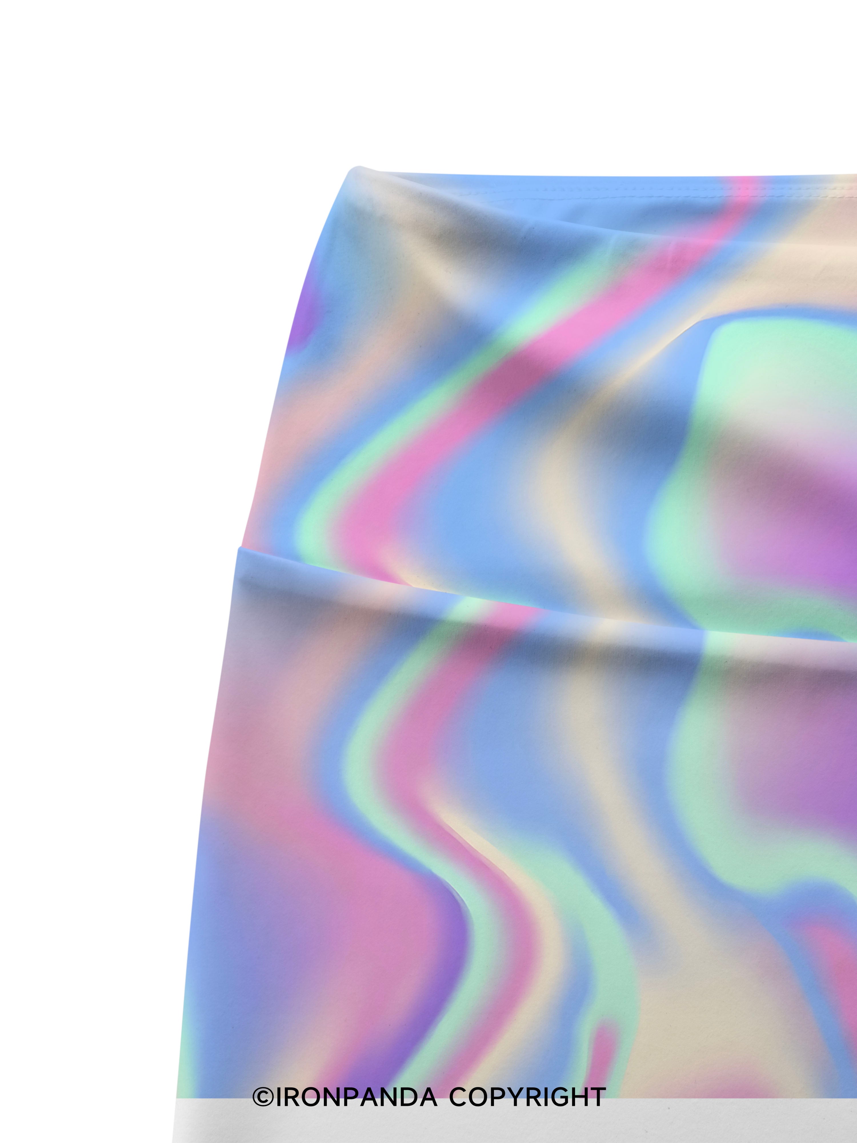 Gradation Printed Yoga Cycling Shorts