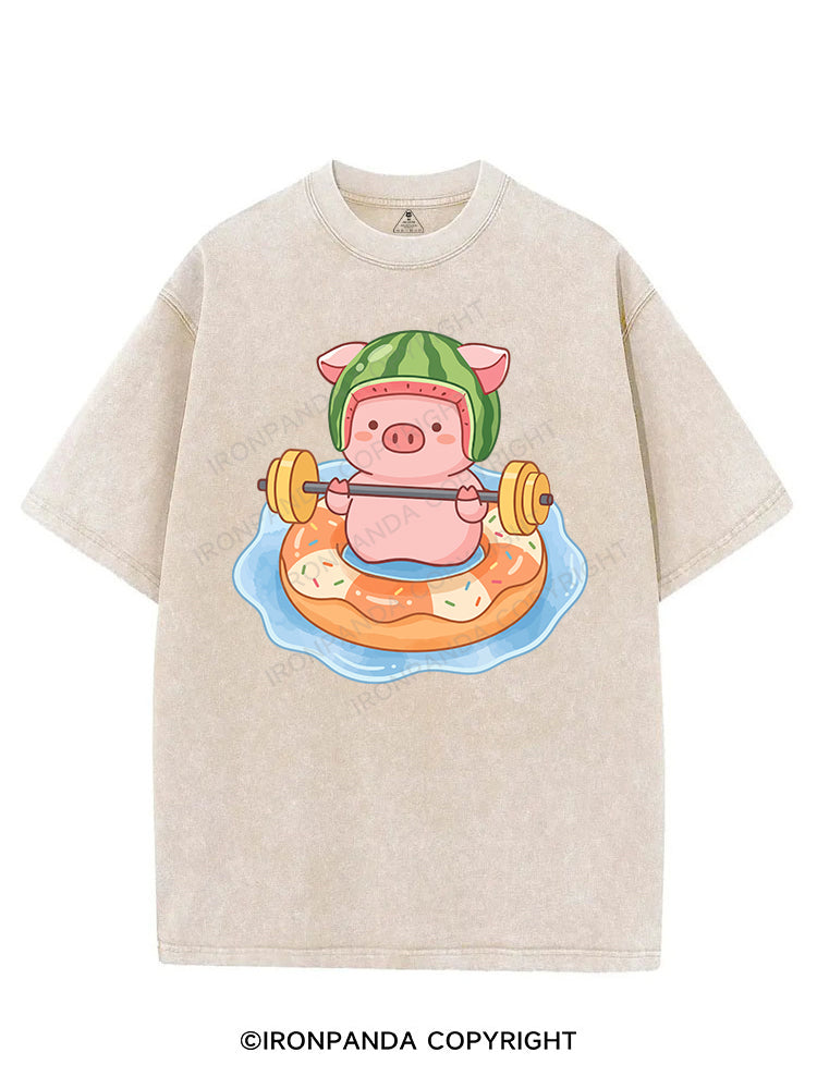 Watermelon Piggy VINTAGE GYM SHIRT