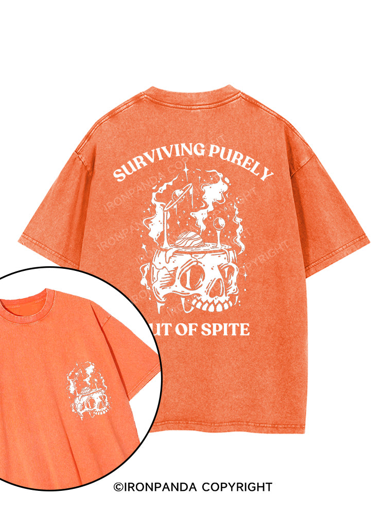 SURVIVING PURELY OUT OF SPITE printed Gym Shirt