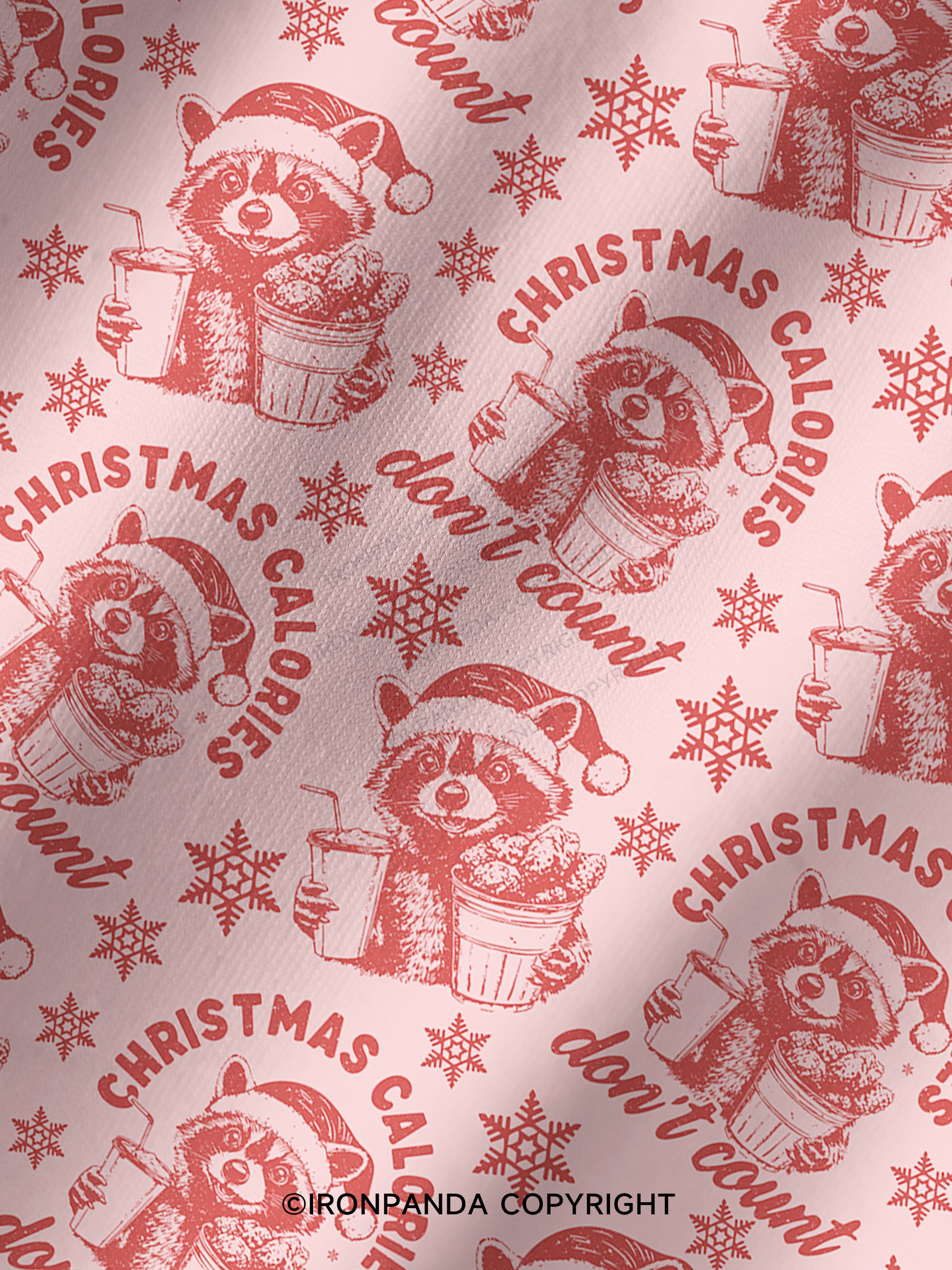 CHRISTMAS CALORIES DONT COUNT Printed Yoga Shorts