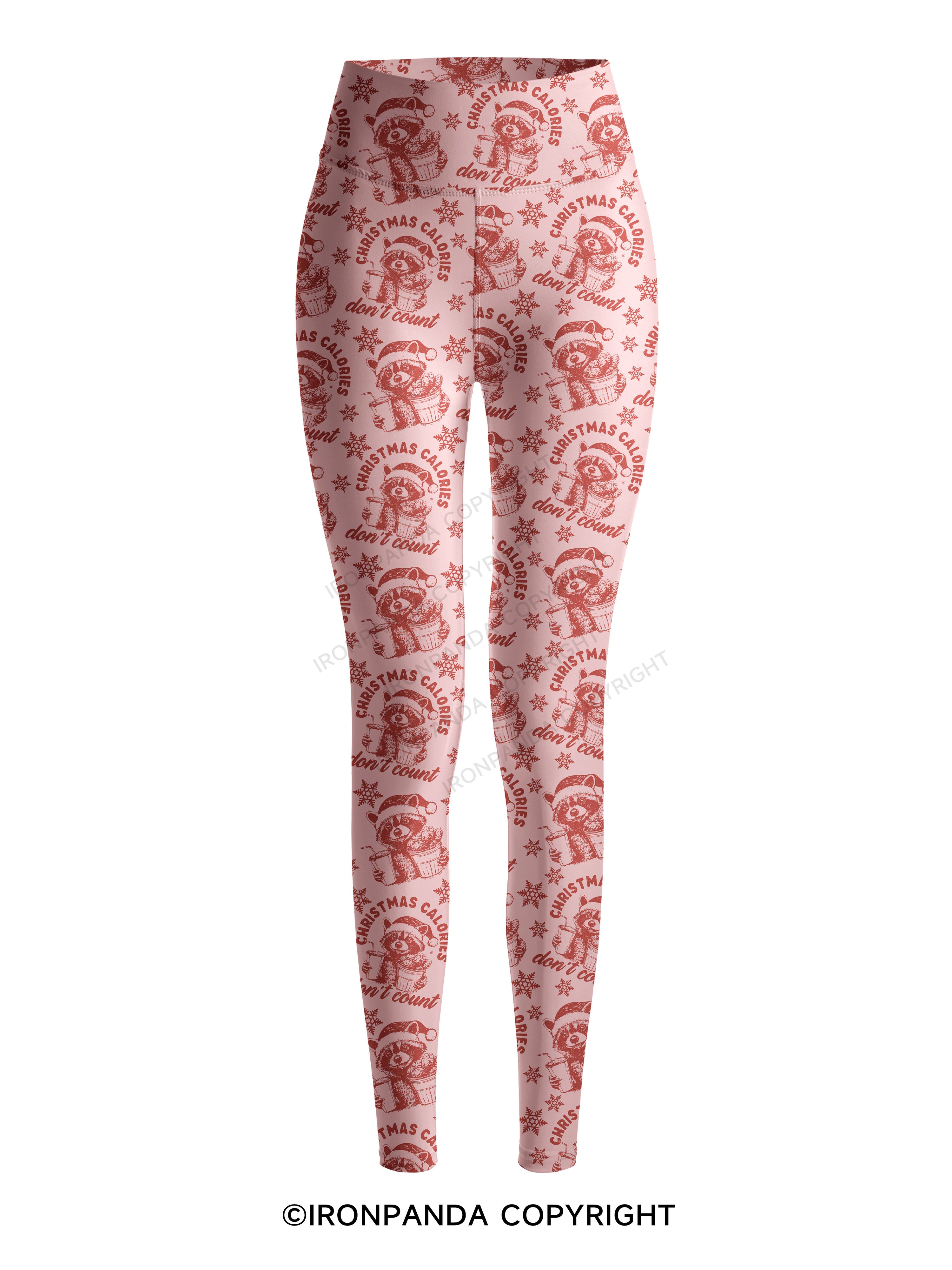 CHRISTMAS CALORIES DONT COUNT Printed Yoga Pants