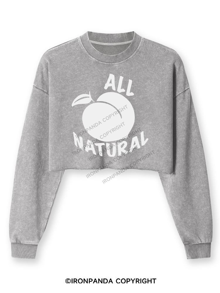 ALL NATURE Washed Long-Sleeve Crop Top