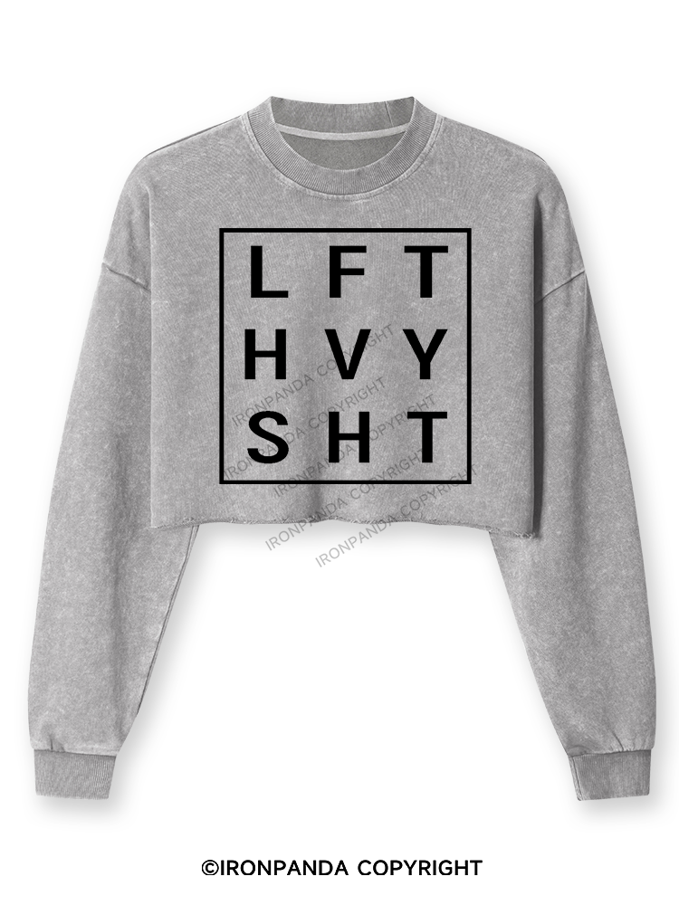 LFT HVY SHT Washed Long-Sleeve Crop Top