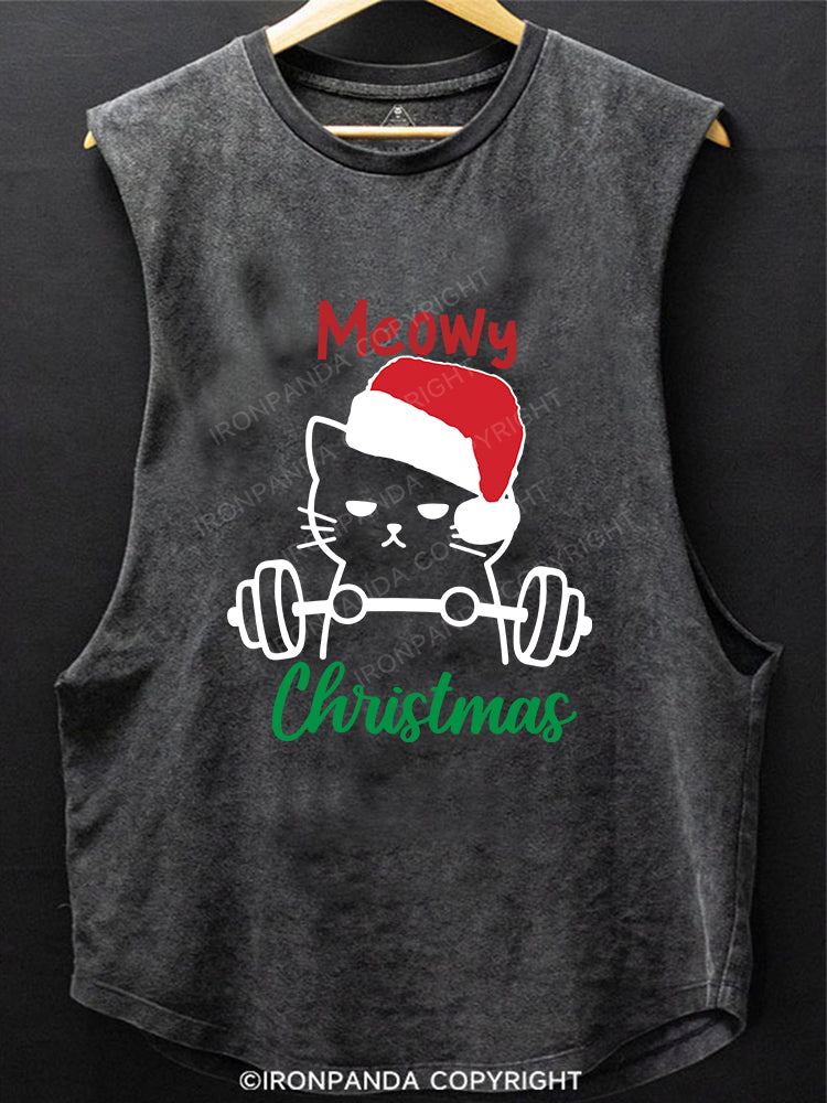 Meowy Christmas SCOOP BOTTOM COTTON TANK