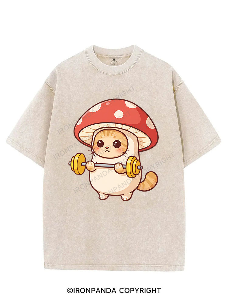 Shroomy Buff Cat VINTAGE GYM SHIRT