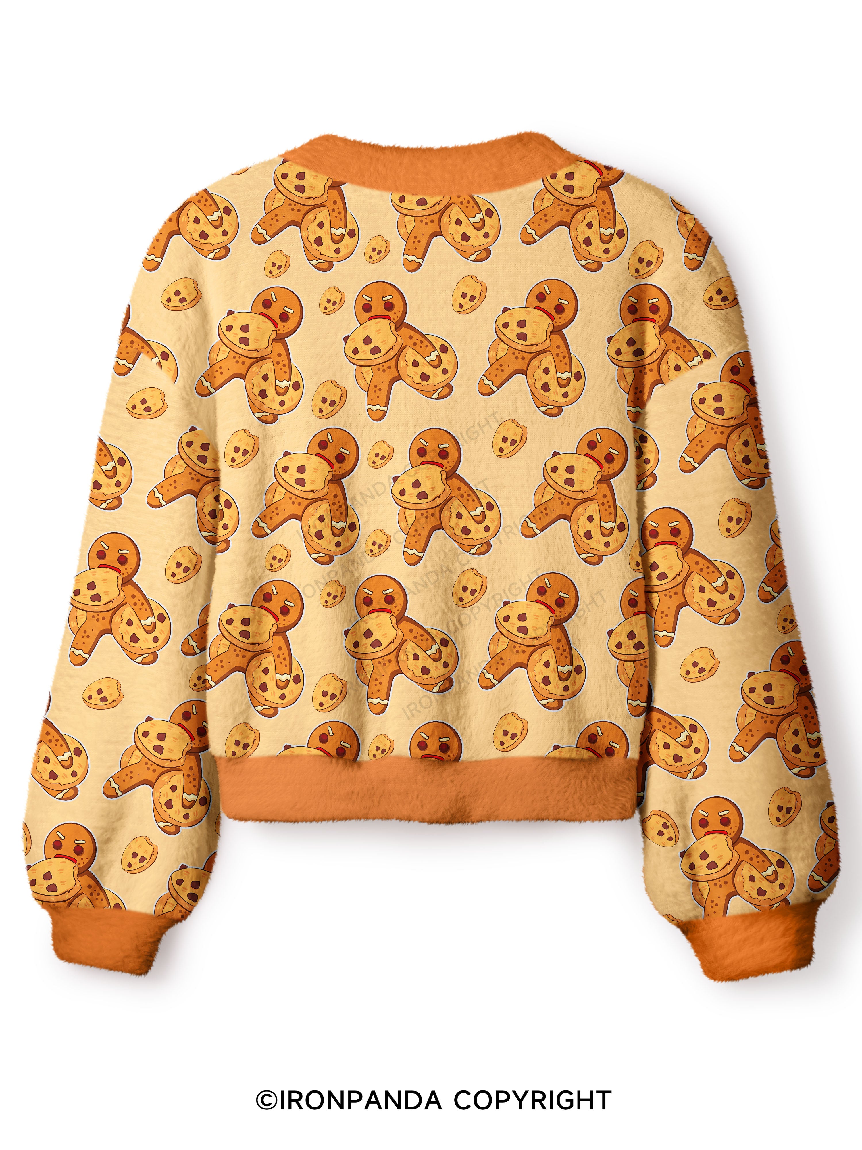 I DID IT ALL FOR THE COOKIES Crop Ugly Cardigan Sweater