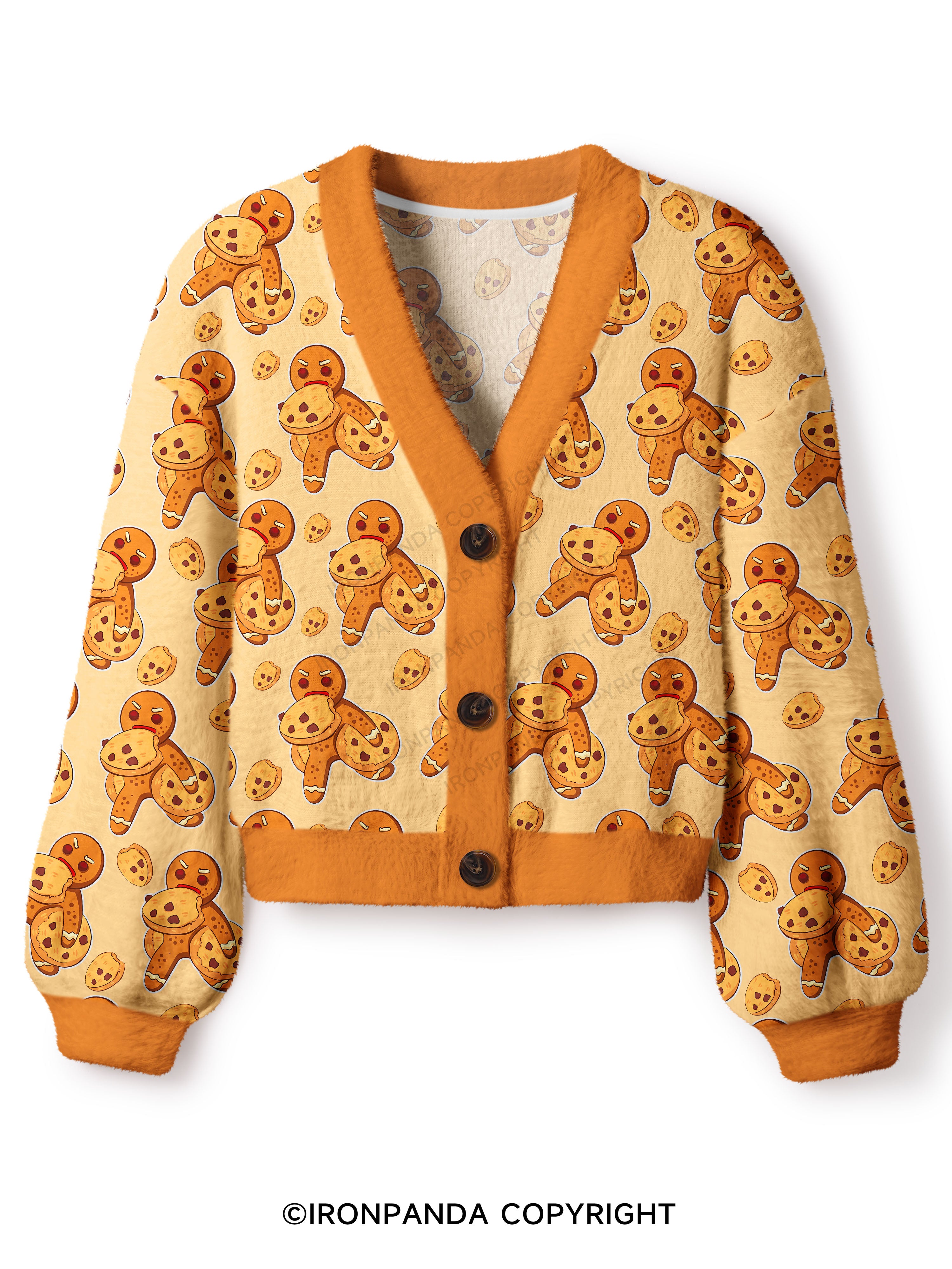 I DID IT ALL FOR THE COOKIES Crop Ugly Cardigan Sweater