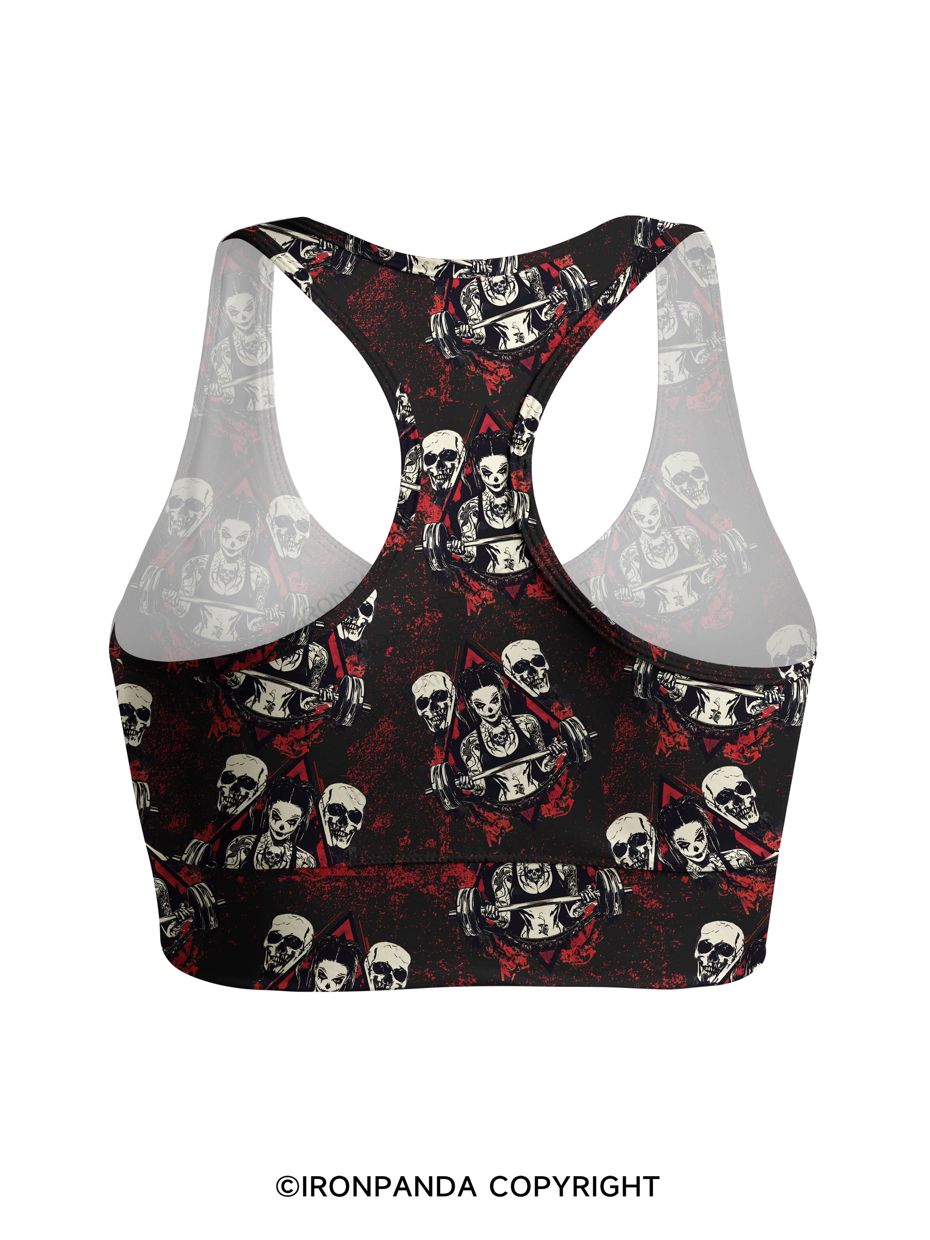DEADLIFTS TILL DEATH Racerback Sports Bra