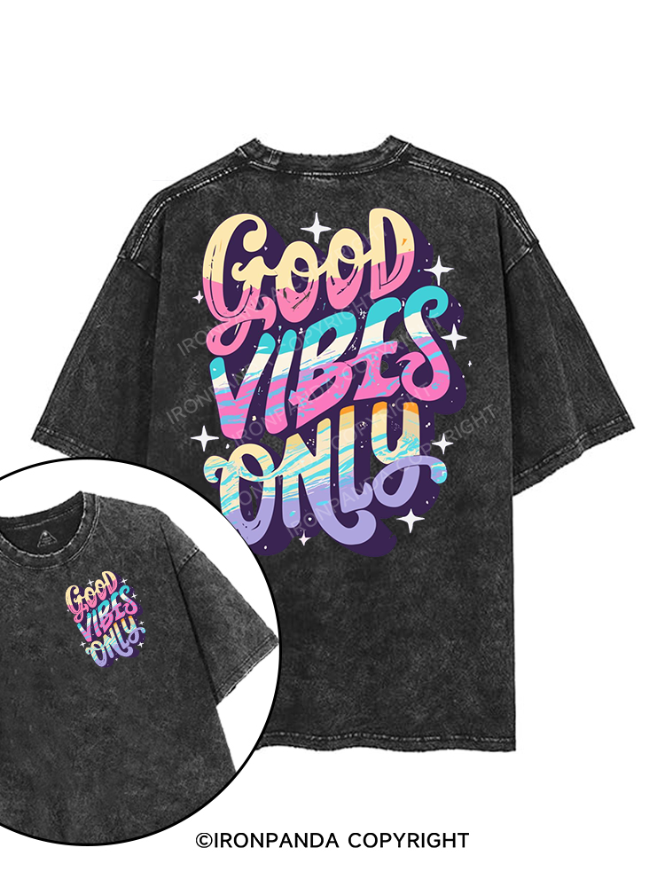 GOOD VIBES ONLY printed Gym Shirt
