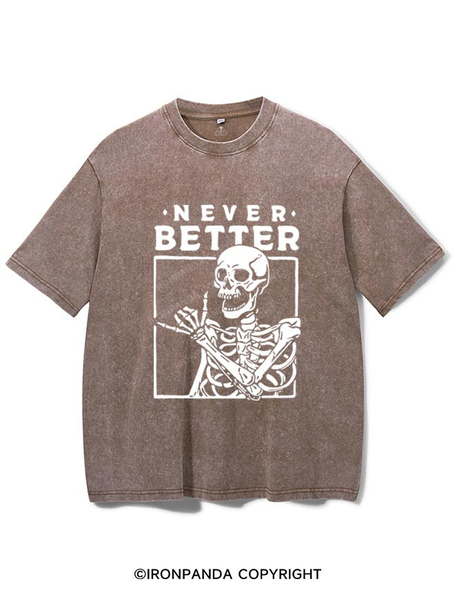 NEVER BETTER VINTAGE GYM SHIRT