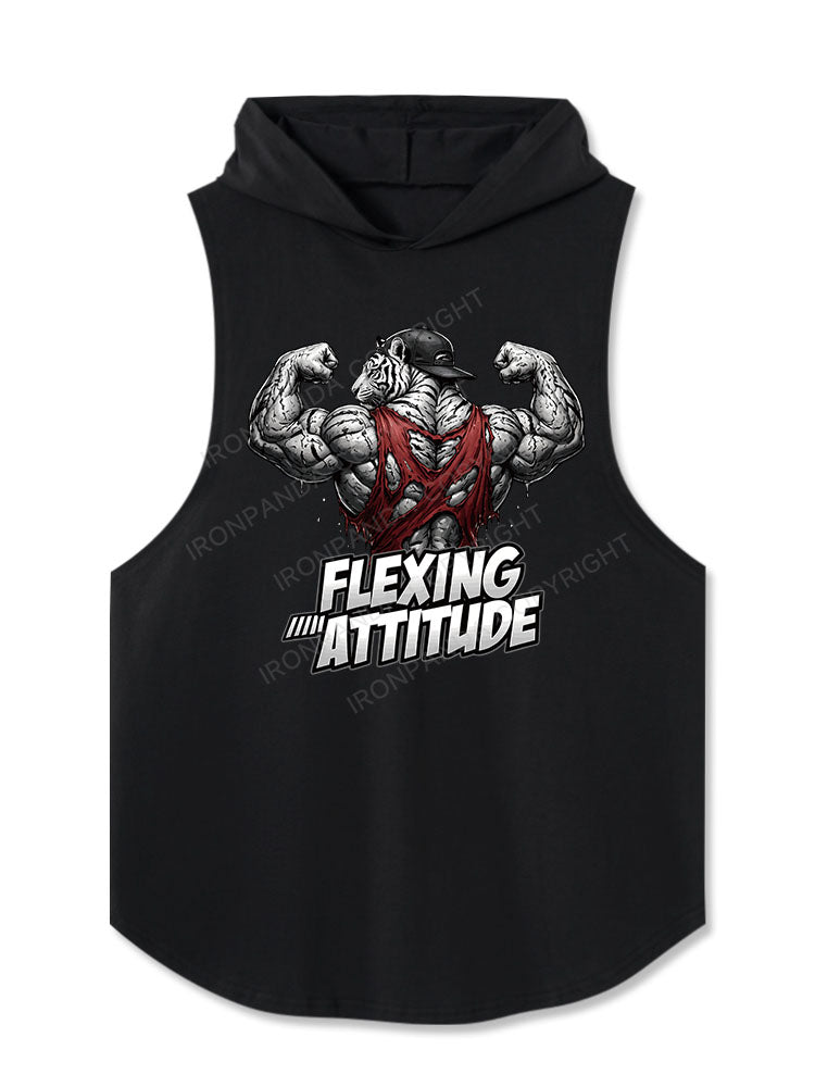 Flexing Attitude Tiger Hooded Tank