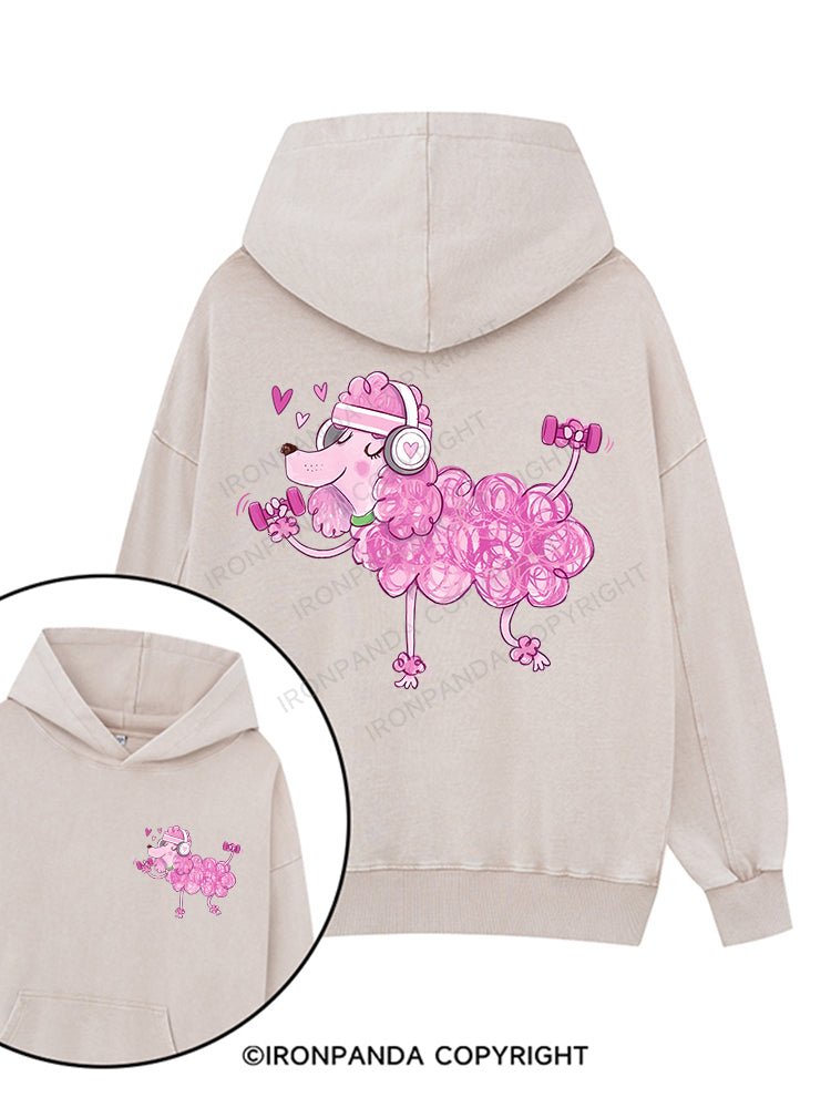 GymPoodle Printed Washed Gym Hoodie