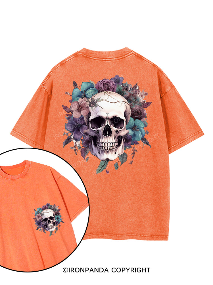 sugar skull printed Gym Shirt