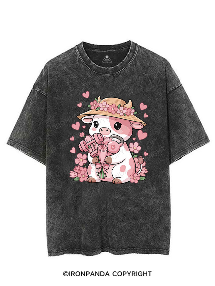 Sweet Power Cow VINTAGE GYM SHIRT