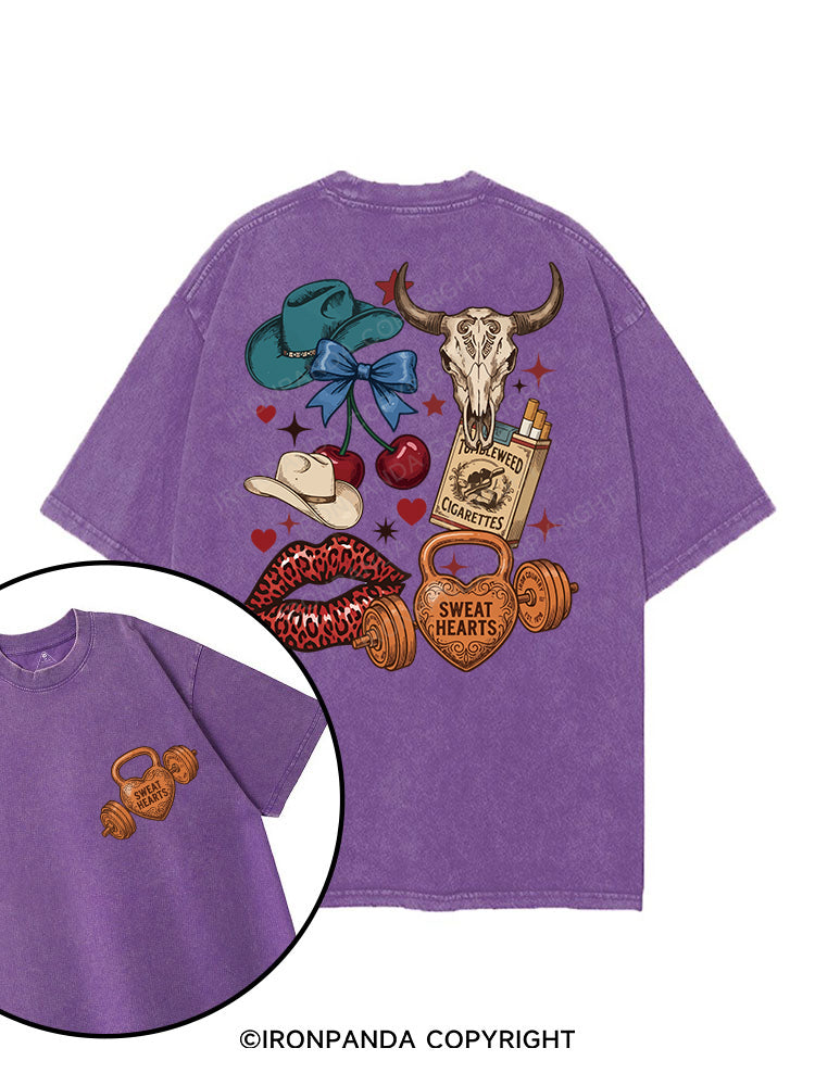 Sweat Hearts Western Gym printed Gym Shirt