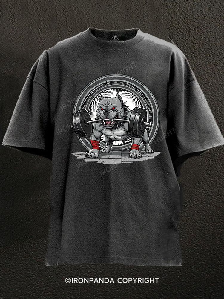 IRON BULLDOG Washed Gym Shirt