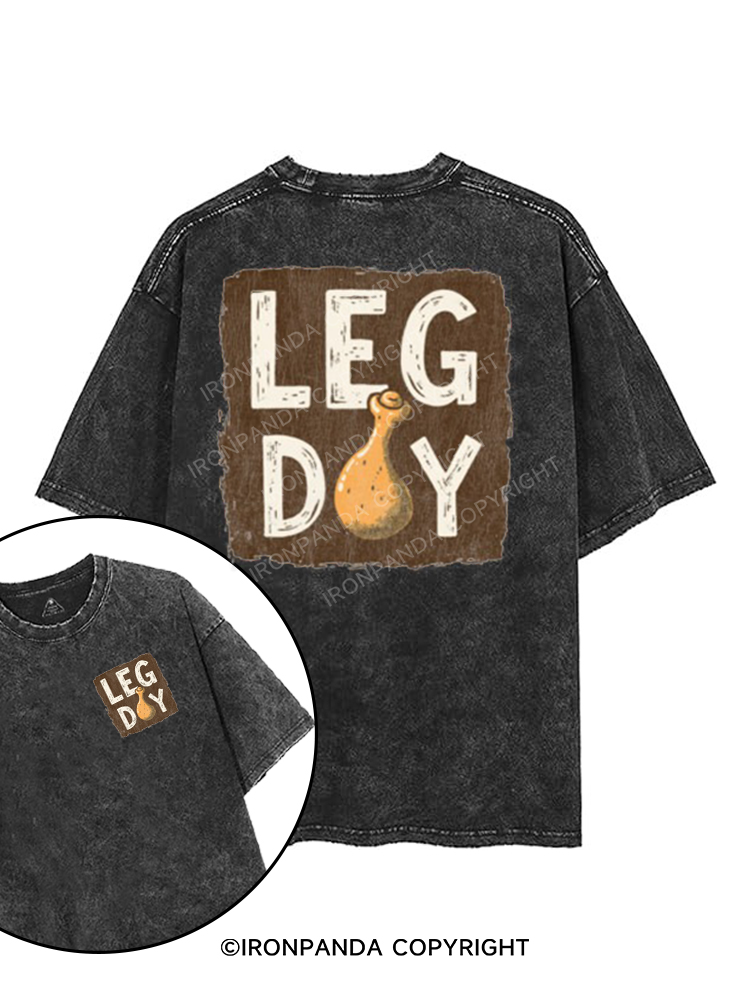 leg day printed Gym Shirt