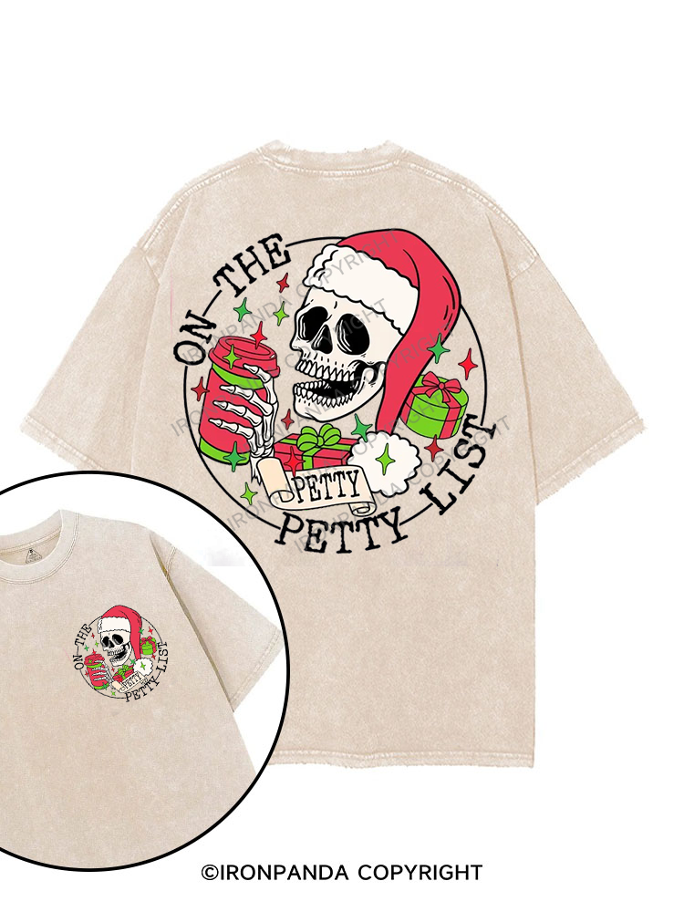 ON THE PETTY LIST printed Gym Shirt