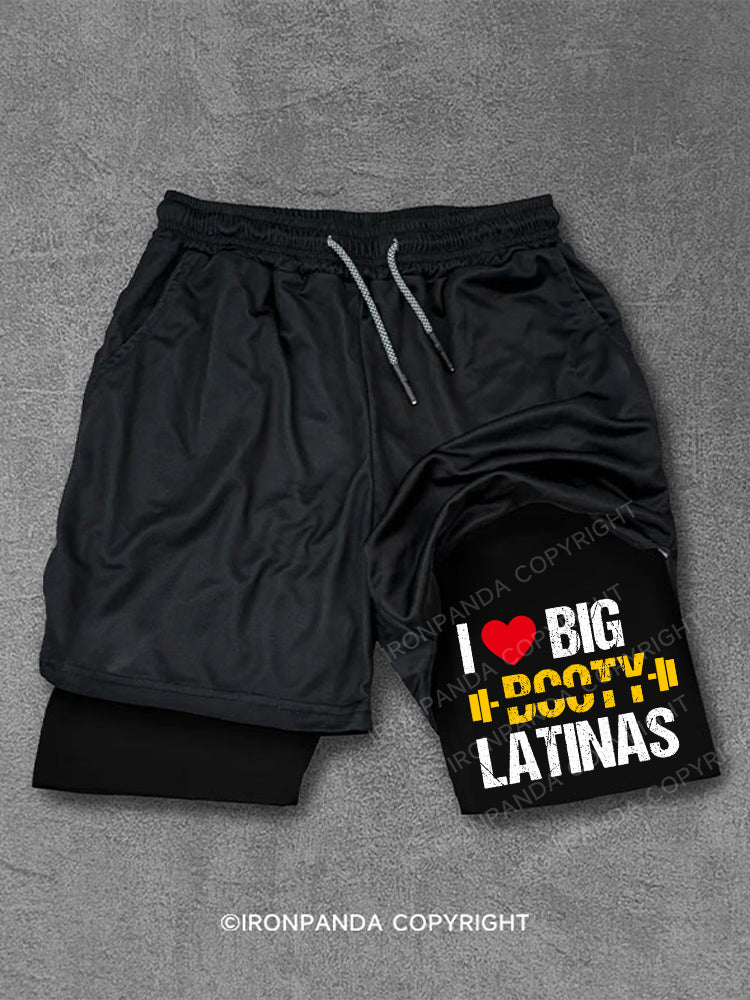 I Love Big Booty Latinas Performance Training Shorts