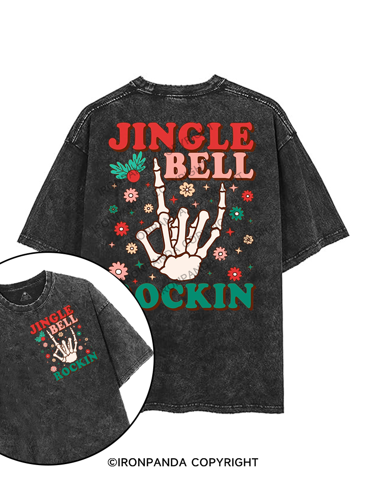 JINGLE BELL ROCKIN printed Gym Shirt