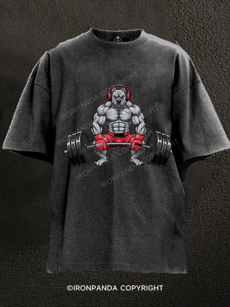 No Leash Fitness Washed Gym Shirt