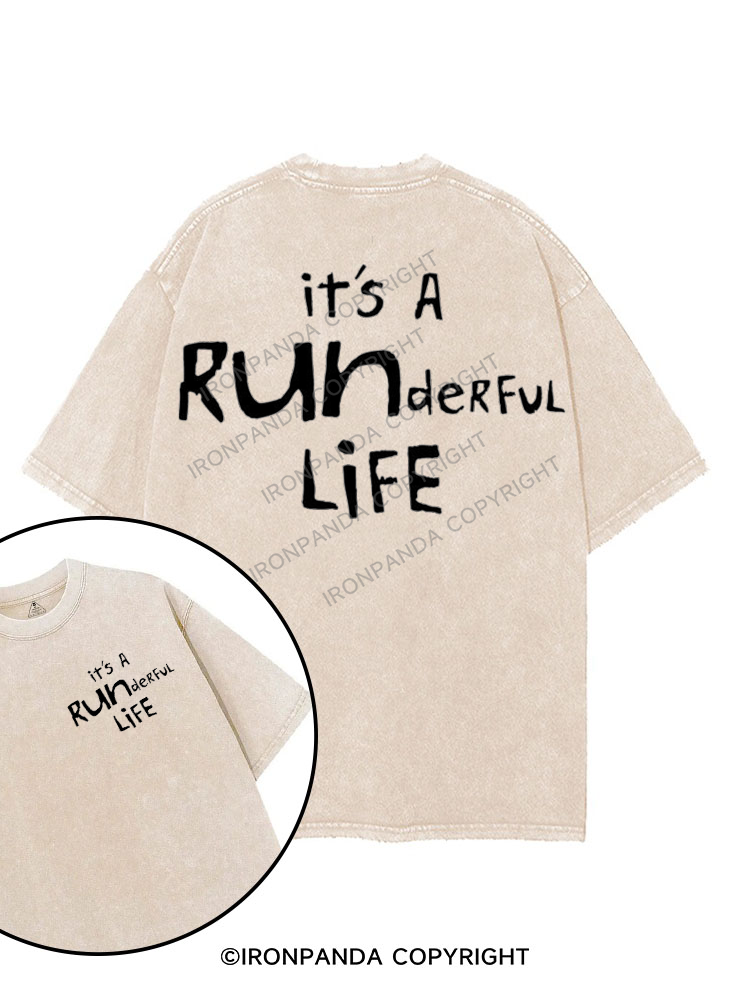 it's a runderful life printed Gym Shirt