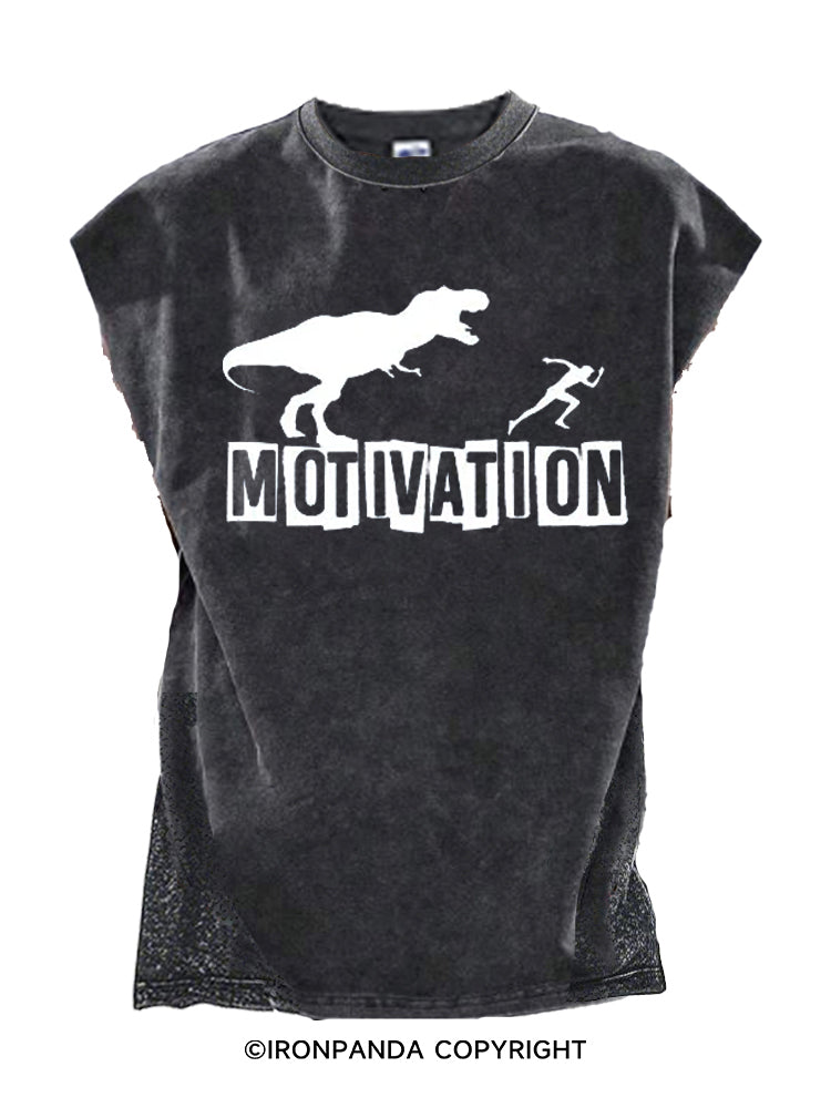 Motivation Dinosaur Cut Off Tank