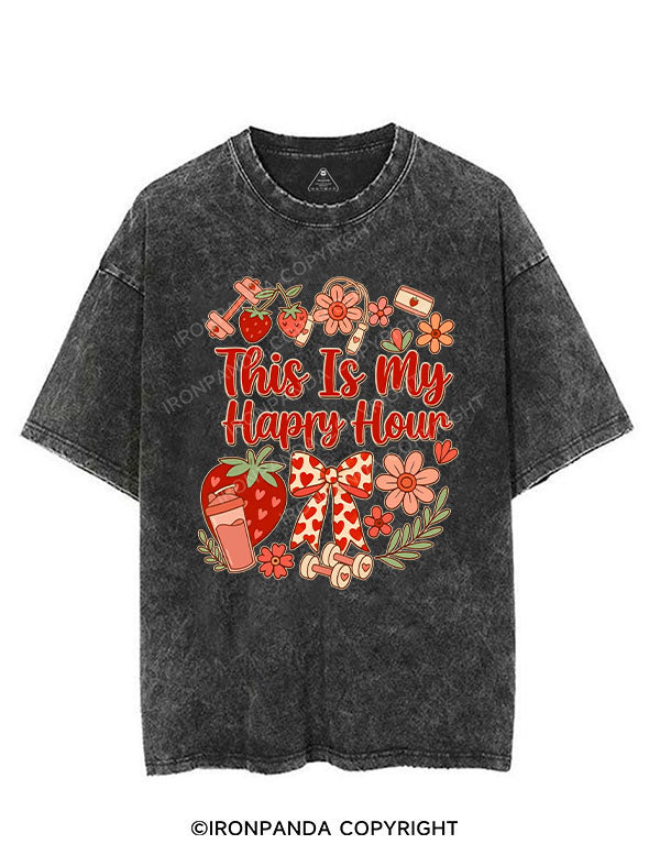 THIS IS MY HAPPY HOUR VINTAGE GYM SHIRT