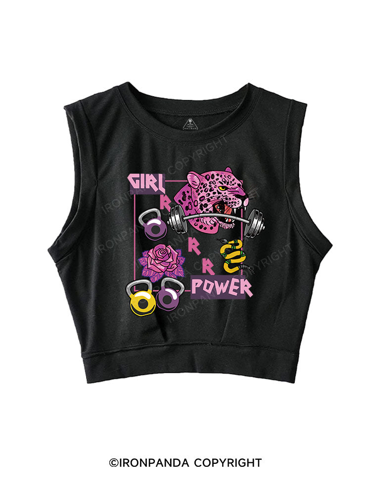 GIRL POWER SLEEVELESS CROP TOPS