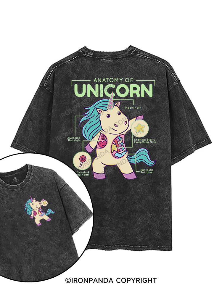 ANATOMY OF UNICORN printed Gym Shirt
