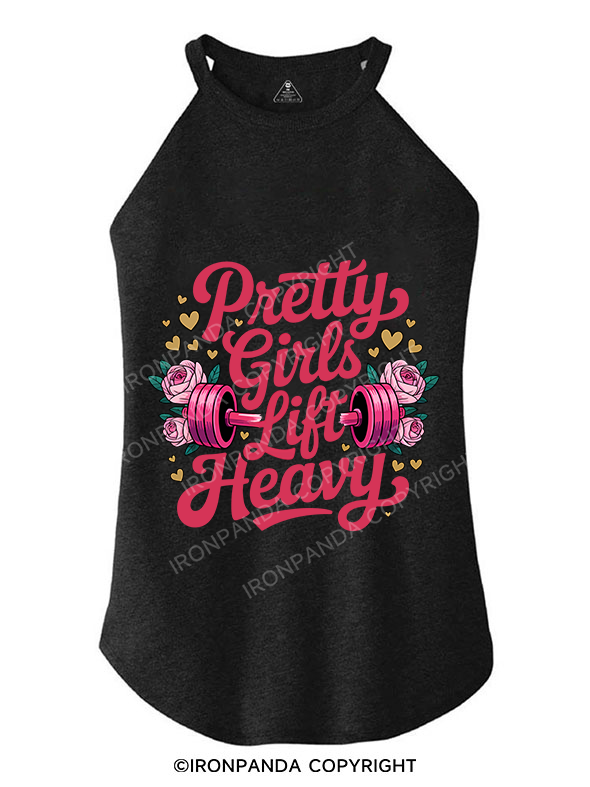 PRETTY GIRLS LIFT HEAVY ROCKER COTTON TANK