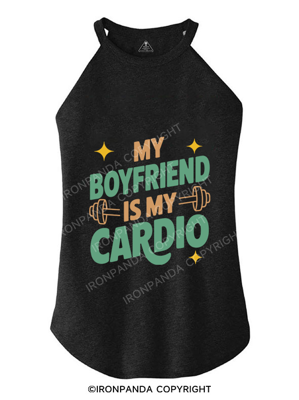 MY BOYFRIEND IS MY CARDIO ROCKER COTTON TANK