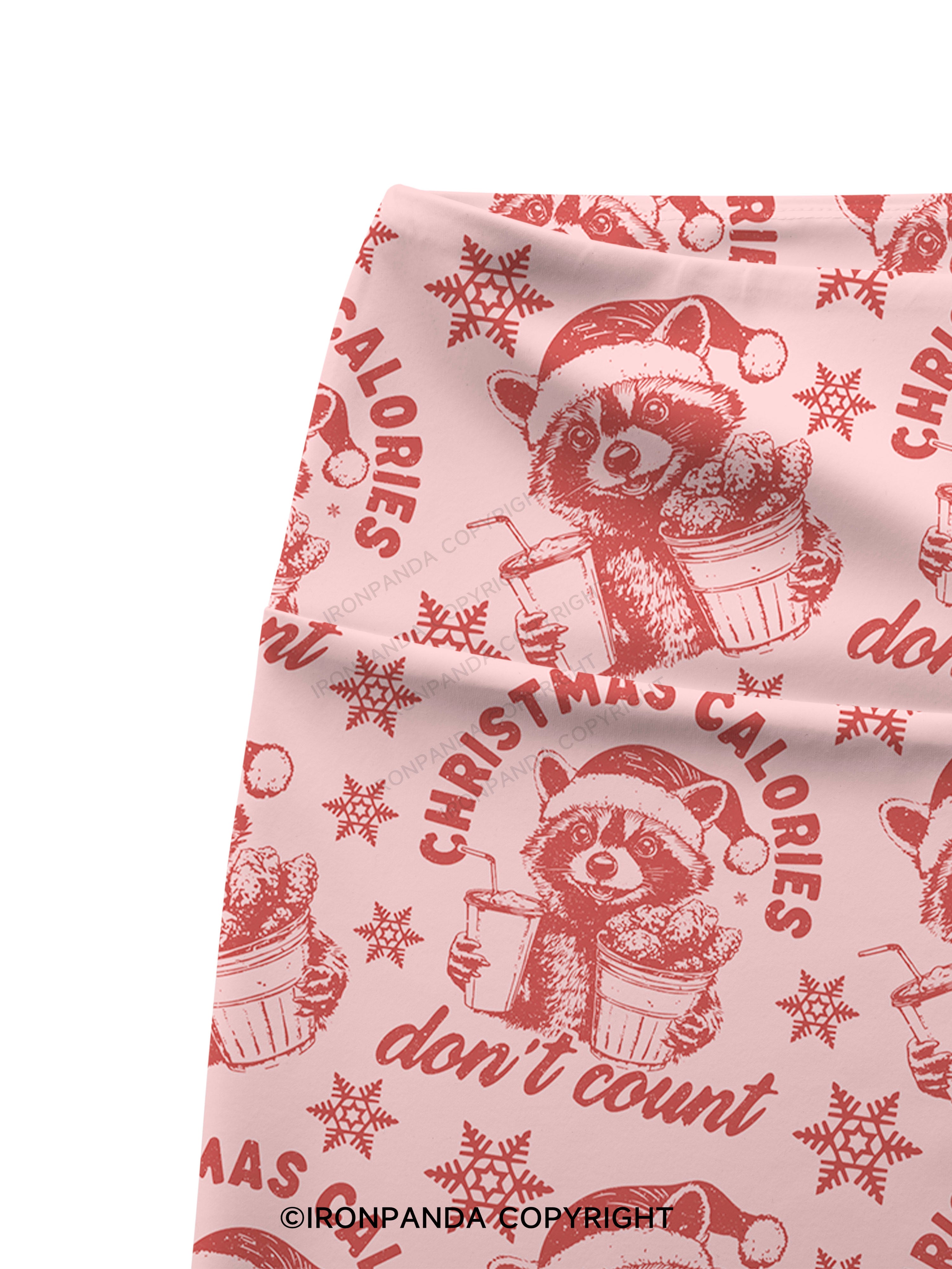 CHRISTMAS CALORIES DONT COUNT Printed Yoga Cycling Shorts