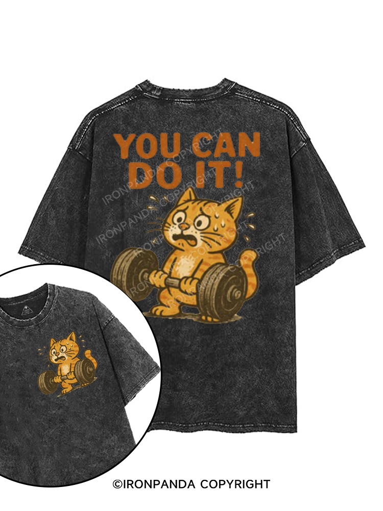 YOU CAN DO IT! printed Gym Shirt