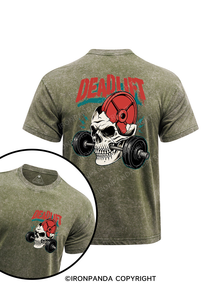 DEADLIFT printed Washed Gym Shirt