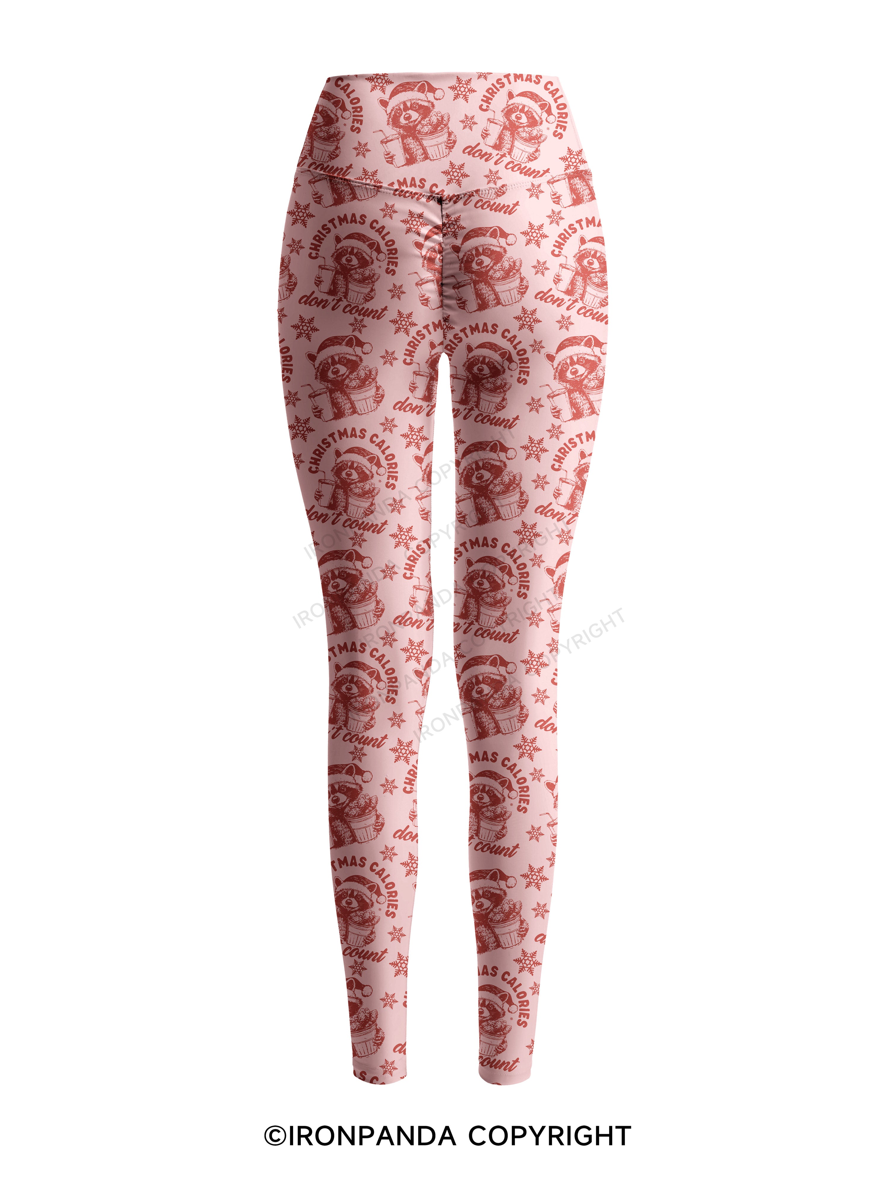 CHRISTMAS CALORIES DONT COUNT Printed Yoga Pants