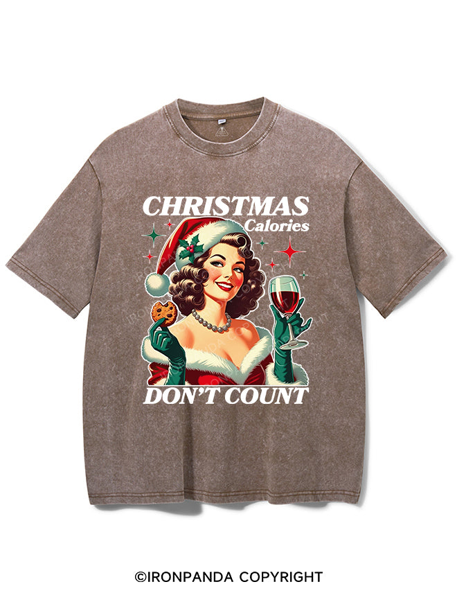 CHRISTMAS CALORIES DON'T COUNT VINTAGE GYM SHIRT