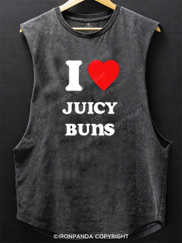 I Love Juicy Buns Scoop Bottom Cotton Tank